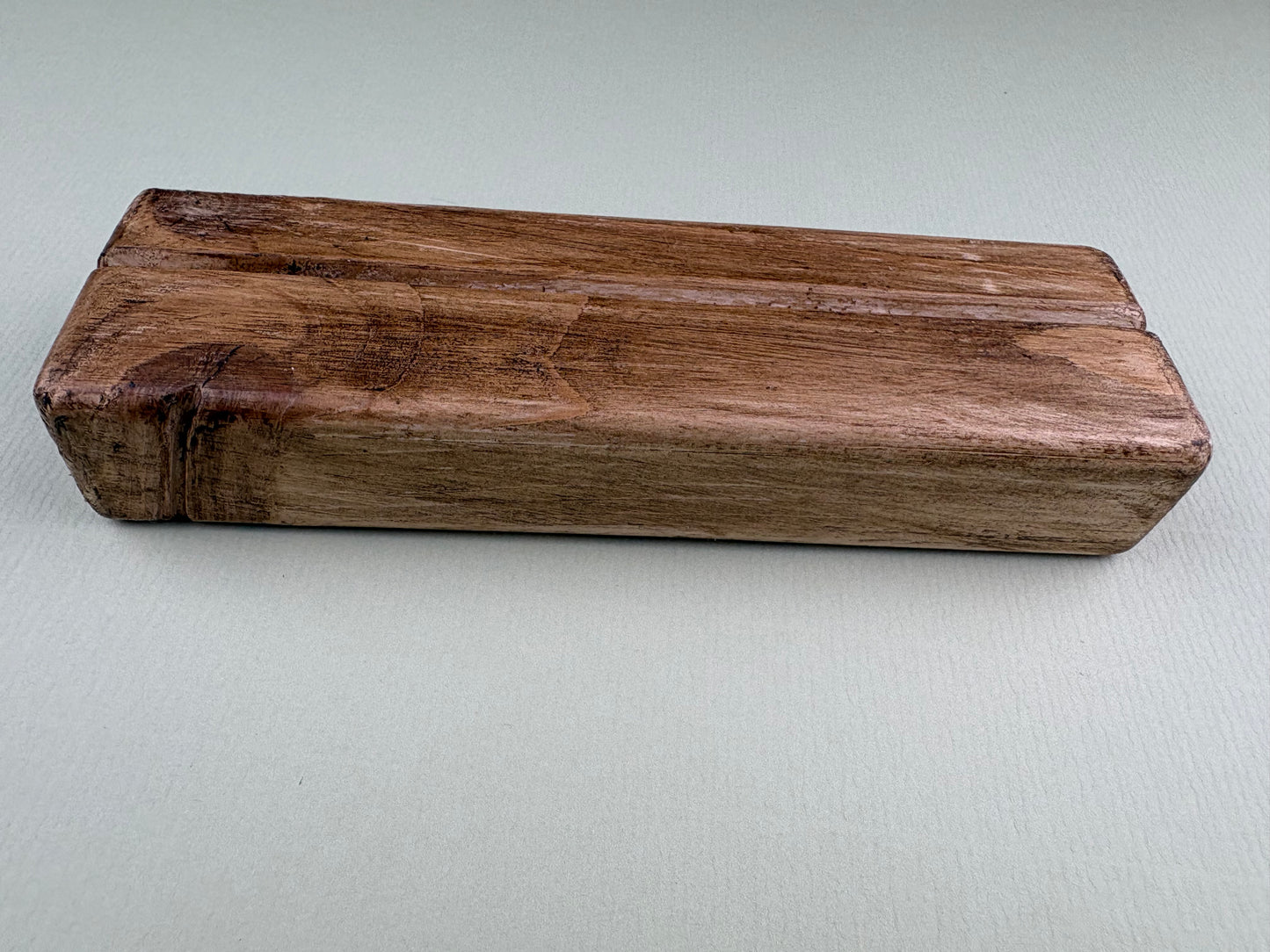 wooden rustic hand crafted affirmation card stand by Wild Hearts Creative Finished in Annie Sloan Dark Wax