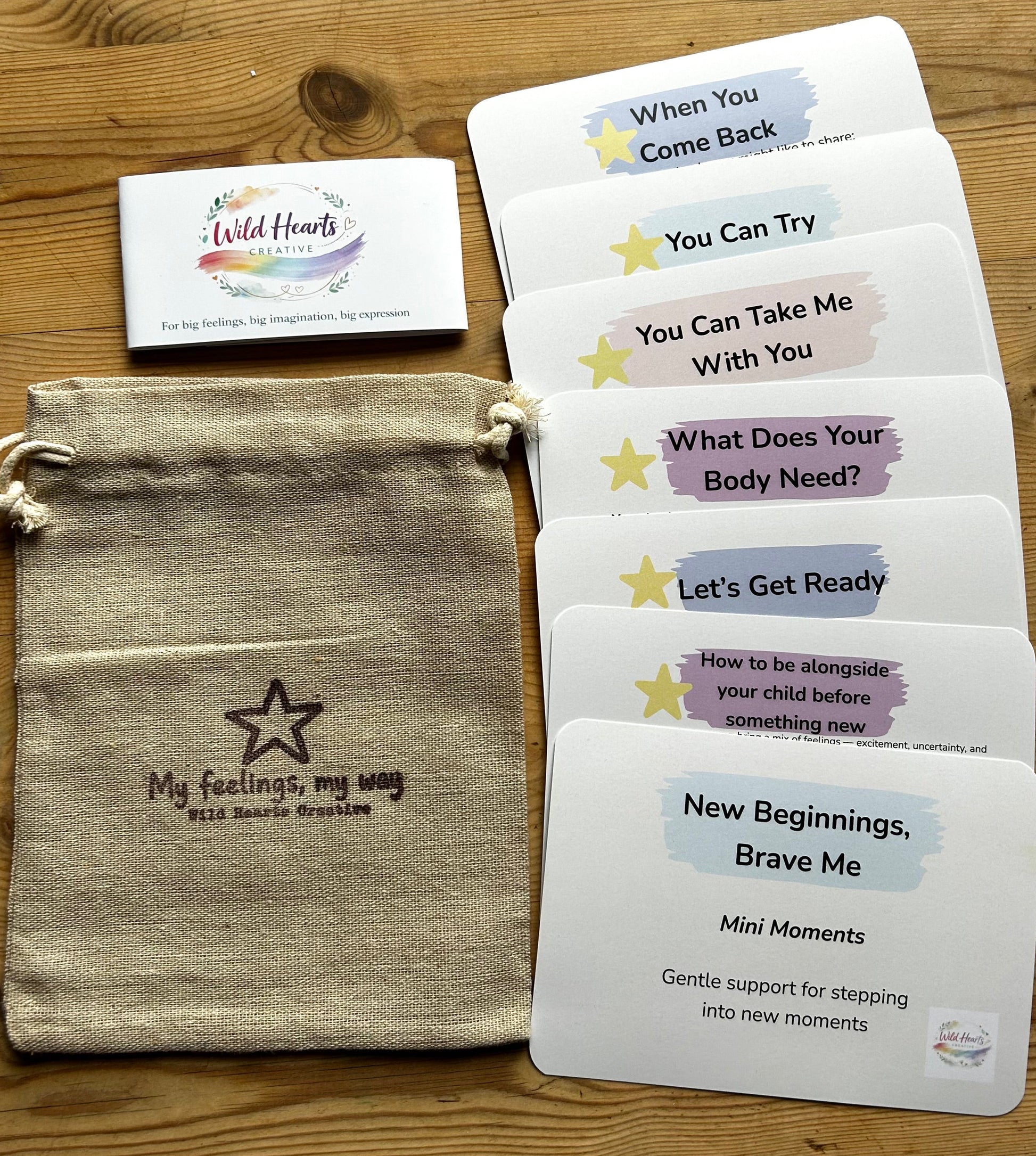 Support for separation anxiety, starting school, after school club.  Wild hearts creative, emotional regulation 