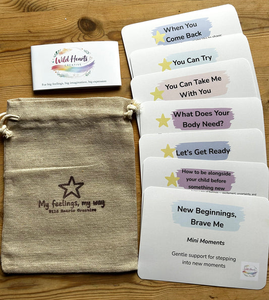 Support for separation anxiety, starting school, after school club.  Wild hearts creative, emotional regulation 